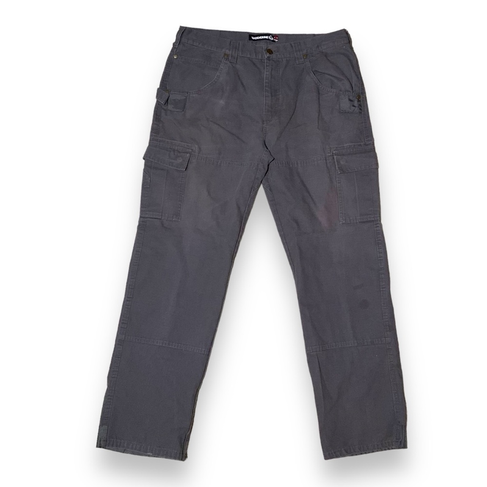 Wolverine Gray Cotton Carpenter Cargo Work Pants Men’s Size 36x32